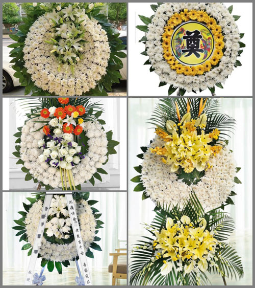 山东青岛平度市李园街道赫家烟村花圈速递