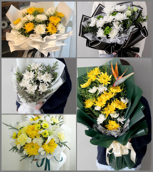 山东青岛平度市李园街道赫家烟村白事花束代送